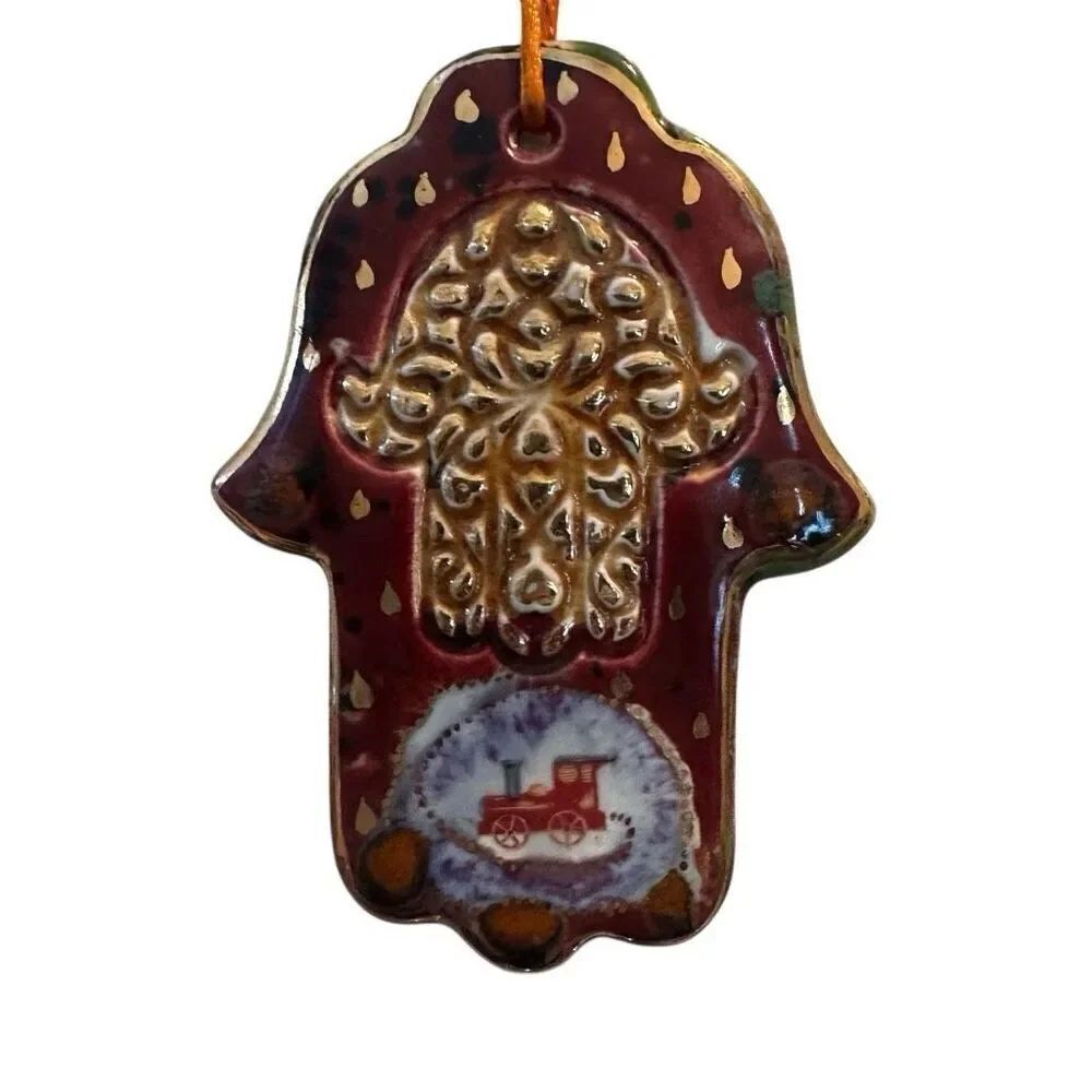 Carni Anna Jerusalem hamsa vintage wall hanging